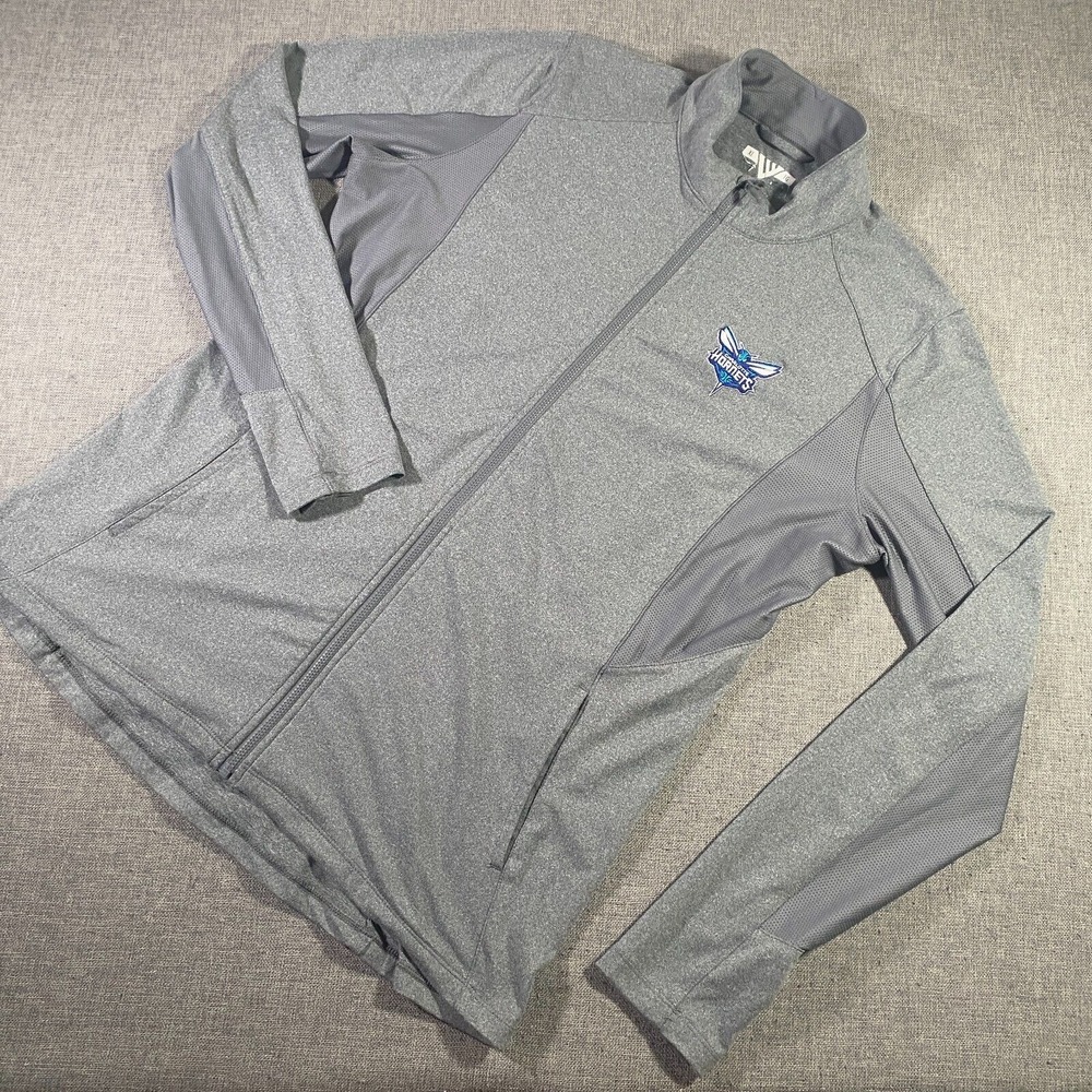 Levelwear Charlotte Hornets Full Zip Performance Jacket Womens Size XL Grey